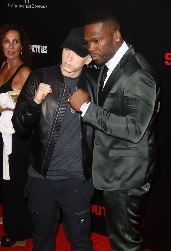 Eminem, 50 Cent - Première du film "Southpaw" à New York le 20 juillet 2015.