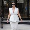 Kim Kardashian (enceinte) sort de son hôtel à Paris. Le 21 juillet 2015