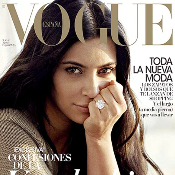 Kim Kardashian sans maquillage en couverture du Vogue Espagne