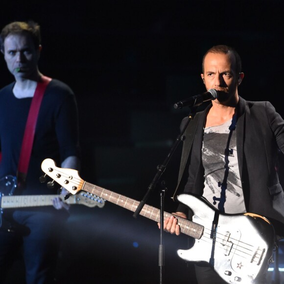 Exclusif - Le chanteur Calogero - Enregistrement de l'émission "La Chanson de l'Année, Fête de la Musique" à Nîmes, le 19 juin 2015, présentée par Nikos Aliagas pour la chaîne de télévision TF1.