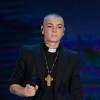 Sinead O'Connor sur le plateau de l'émission "Che Tempo Che Fa" à Milan, le 5 octobre 2014.