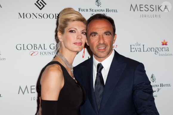 Nikos Aliagas et sa femme Tina au Global Gift Gala held à Paris, le 25 mai 2015.
