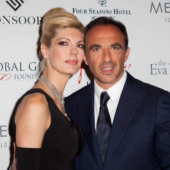 Nikos Aliagas et sa femme Tina au Global Gift Gala held à Paris, le 25 mai 2015.
