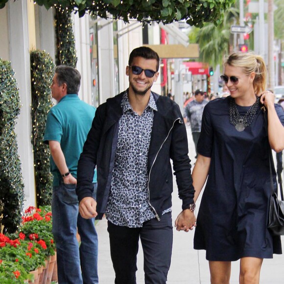 Maria Sharapova et Dimitrov à Beverly Hills, Los Angeles, le 7 décembre 2014