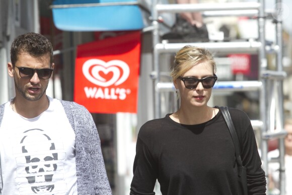 Maria Sharapova et Grigor Dimitrov dans le quartier de Wimbledon, à Londres le 11 juin 2014