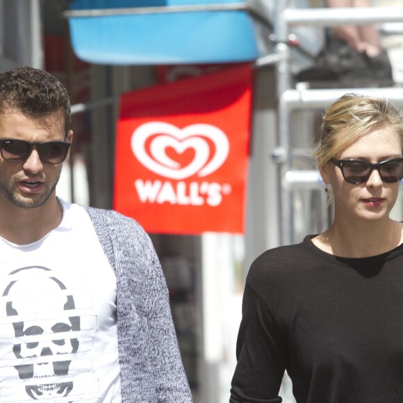 Maria Sharapova et Grigor Dimitrov dans le quartier de Wimbledon, à Londres le 11 juin 2014
