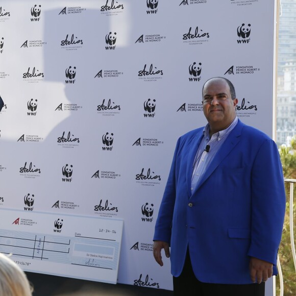 Exclusif - Le prince Albert II de Monaco, Stelios Haji-Ioannou - La fondation Stelios Philanthropic a organisé une soirée de lever de fonds au profit des actions menées par la Fondation Prince Albert II de Monaco et le WWF en Méditerrannée à Monaco le 16 juillet 2015.