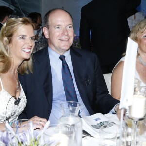 Exclusif - Kerry Kennedy, le prince Albert II de Monaco, Lia Riva - Soirée "I defend Gala 2015", organisée pour la Fondation "Robert F. Kennedy Human Rights Europe" au Tunnel Riva à Monaco le 16 juillet 2015.