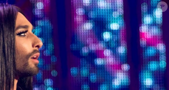 Conchita Wurst en concert en Pologne, le 27 juin 2015.