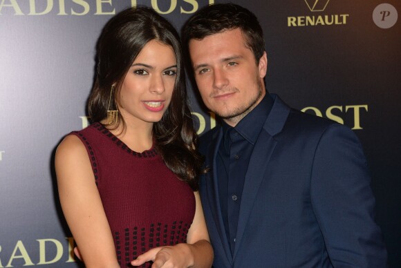 Claudia Traisac et Josh Hutcherson - Avant-première du film "Paradise Lost" au cinéma Gaumont Marignan à Paris, le 21 octobre 2014.