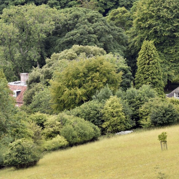 Préparatifs du mariage de Guy Ritchie avec Jacqui Ainsley à Ashcombe House le 29 juillet 2015.