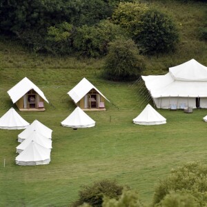 Préparatifs du mariage de Guy Ritchie avec Jacqui Ainsley à Ashcombe House le 29 juillet 2015.