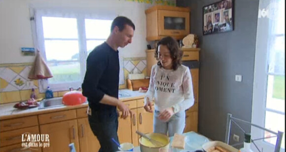 Franck et Caroline, dans L'amour est dans le pré sur M6, le lundi 3 août 2015.