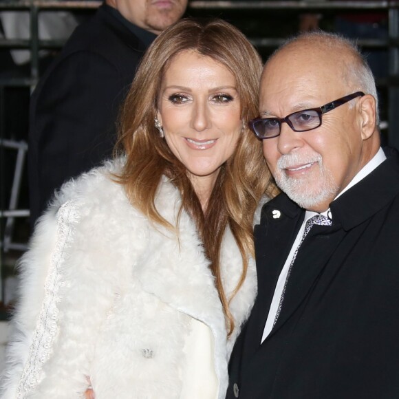 Céline Dion et son mari René Angélil arrivent à l'enregistrement de l'émission "Vivement dimanche" au studio Gabriel à Paris, le 13 novembre 2013.