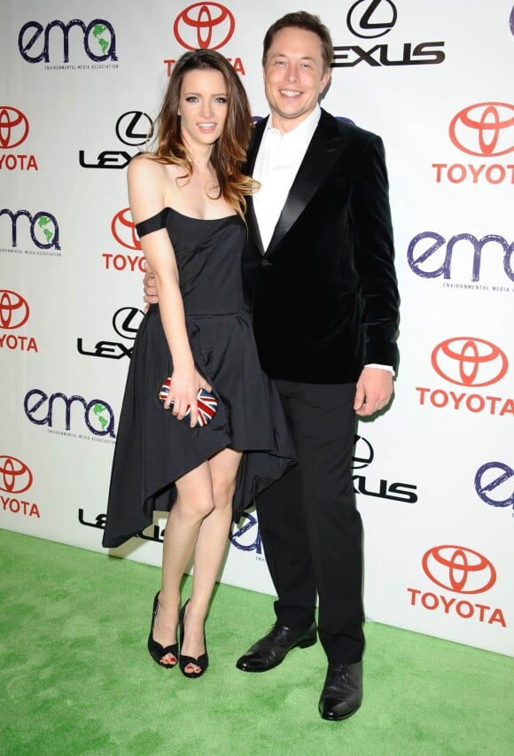 Elon Musk et Talulah Riley lors des '2012 Environmental Media Awards' à Los Angeles, le 29 septembre 2012