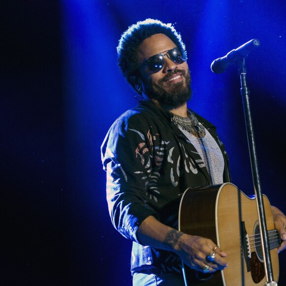 Lenny Kravitz en concert lors du festival live Hydrogen à Padoue en Italie le 29 juillet 2015.