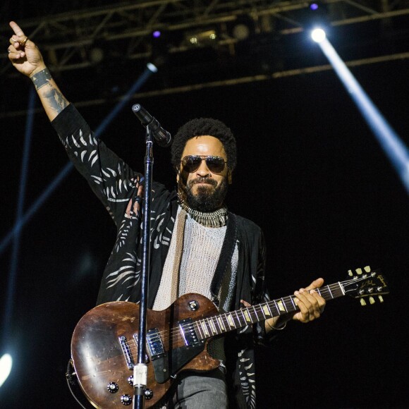 Lenny Kravitz en concert lors du festival live Hydrogen à Padoue en Italie le 29 juillet 2015.
