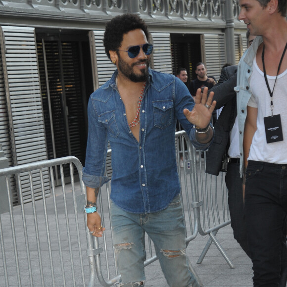 Lenny Kravitz - Arrivée des people au défilé Saint Laurent Homme collection Printemps-Eté 2016 au Carreau du Temple lors de la Fashion Week à Paris, le 28 juin 2015.