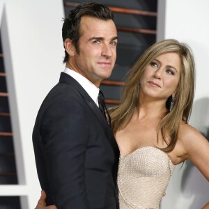 Justin Theroux et Jennifer Aniston à Hollywood, le 22 février 2015. 