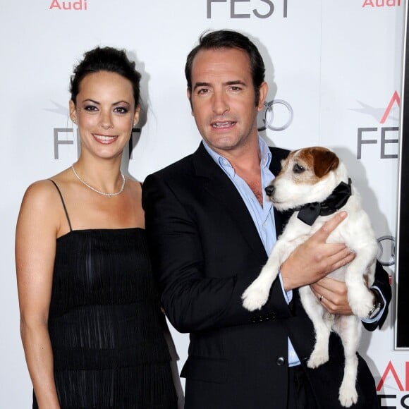 Jean Dujardin, Uggie et Bérénice Bejo au AFI FEST 2011 à Los Angeles, le 8 novembre.