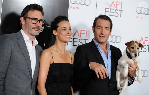 Director Michel Hazanavicius, Jean Dujardin, Uggie and Berenice Bejo arrive at 'The Artist' screening during AFI FEST 2011 in Los Angeles, CA, USA on November 8, 2011. Photo by Lionel Hahn/ABACAPRESS.COM09/11/2011 - Los Angeles