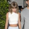Taylor Swift et son amoureux Calvin Harris sont allés dîner au restaurant italien Giorgio Baldi à Santa Monica, Los Angeles, le 11 août 2015