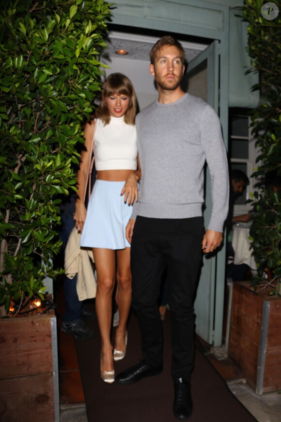 Taylor Swift et son amoureux Calvin Harris sont allés dîner au restaurant italien Giorgio Baldi à Santa Monica, Los Angeles, le 11 août 2015