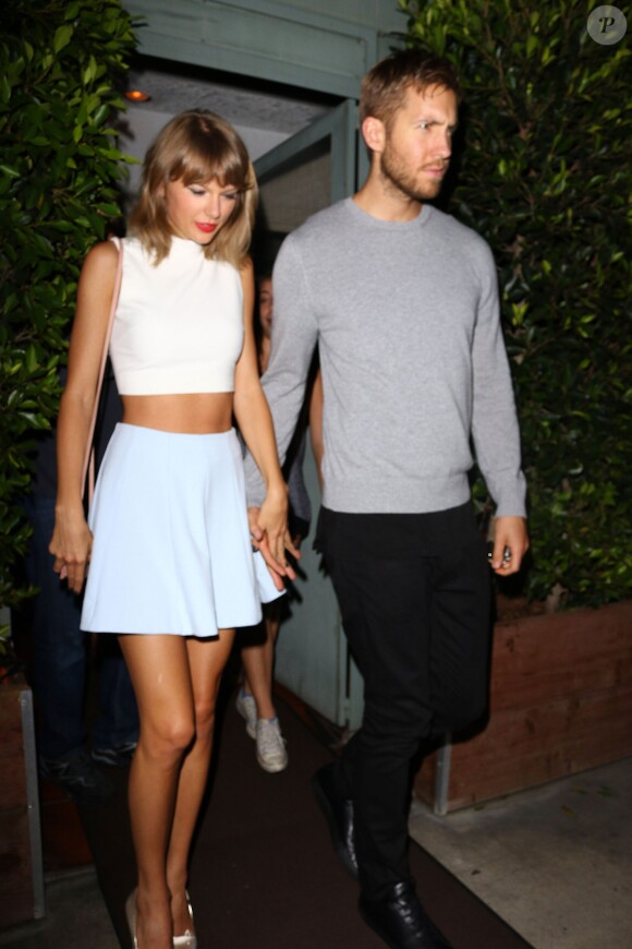 Taylor Swift et son amoureux Calvin Harris sont allés dîner au restaurant italien Giorgio Baldi à Santa Monica, Los Angeles, le 11 août 2015