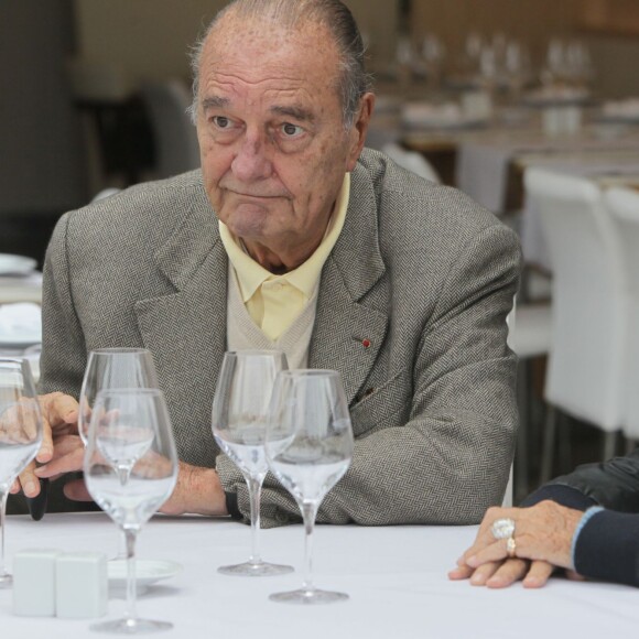 Jacques Chirac au restaurant Le Girelier a Saint Tropez le 4 octobre 2013.