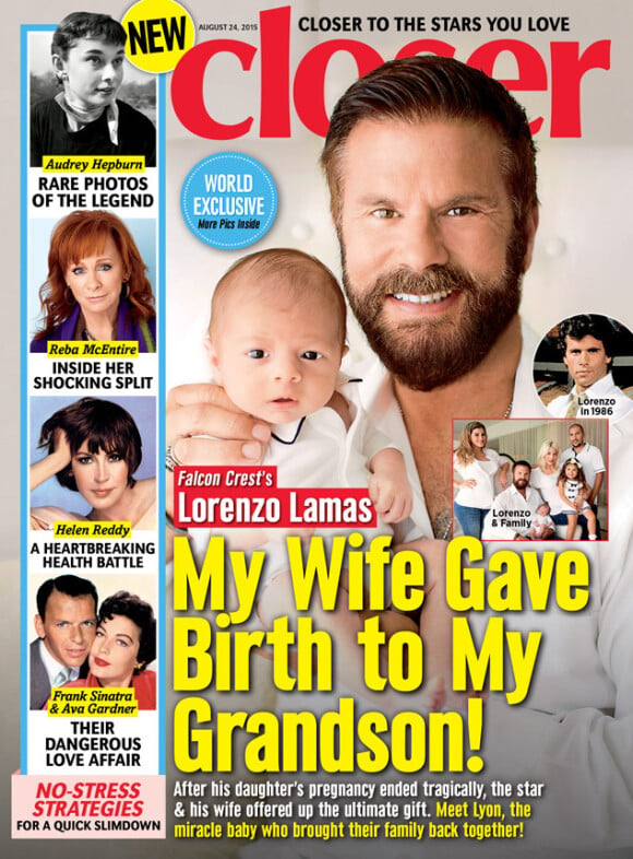 Lorenzo Lamas pose avec son petit-fils Lyon en couverture du magazine Closer.