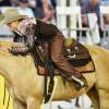 Gina-Maria Schumacher, fille de Michael, aux championnats d'Europe de Reining à Aix-la-Chapelle le 14 août 2015.