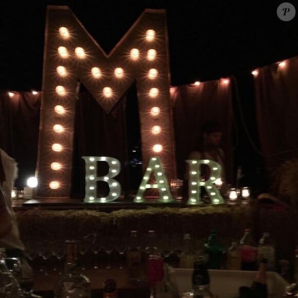 Le bar de la fête d'anniversaire de Madonna, le 16 août 2015