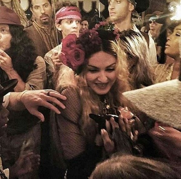 Madonna lors de la fête de ses 57 ans, le 16 août 2015