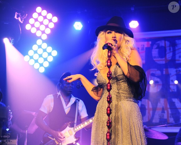 Christina Aguilera en concert pour le Apollo in the Hamptons 2015: A Night of Legends le 15 août 2015