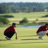 Le prince Frederik de Danemark participait le 19 août 2015 au tournoi de golf pro-am Made in Denmark à Farso, au Himmerdale Golf & Spa Resort.