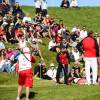 Le prince Frederik de Danemark participait le 19 août 2015 au tournoi de golf pro-am Made in Denmark à Farso, au Himmerdale Golf & Spa Resort.