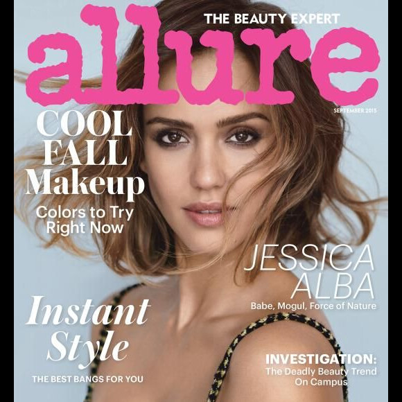 Jessica Alba en couverture de Allure pour septembre 2015