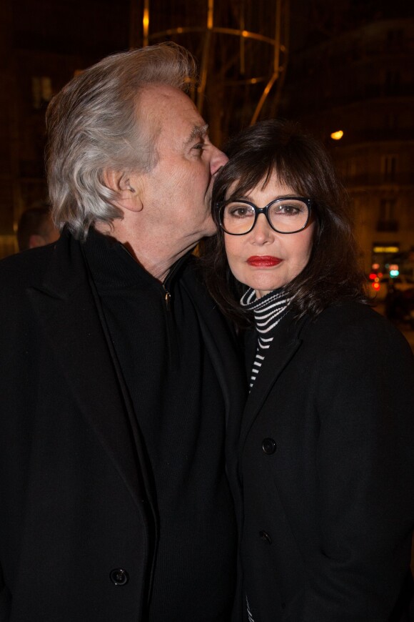 Exclusif - Pierre Arditi et sa femme Evelyne Bouix - Inauguration du Café Pouchkine à Saint-Germain-des-Prés, Paris le 22 janvier 2015. 