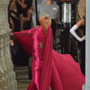Lady Gaga joue la comptesse Elizabeth, propriétaire de l'hôtel Cortez, sur le tournage d'"American Horror Story: Hotel (5e saison de la série American Horror Story) au musée LACMA. Los Angeles, le 19 août 2015.