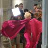 Lady Gaga sur le tournage d'"American Horror Story: Hotel (5e saison de la série American Horror Story) au musée LACMA. Los Angeles, le 19 août 2015.