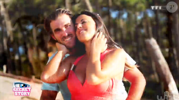 Kevin et Claudia, en couple, dans Secret Story 9, sur TF1, le vendredi 21 aout 2015