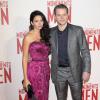 Matt Damon et sa femme Luciana Barroso lors de la première du film "The Monuments Men" à Londres, le 11 février 2014.