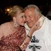 Exclusif - Ivana Trump et Massimo Gargia - Massimo Gargia fête son anniversaire (75 ans) chez Christophe Leroy aux Moulins de Ramatuelle, le 20 août 2015.