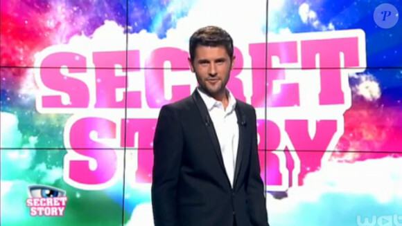 Christophe Beaugrand sur le plateau de Secret Story 9, le dimanche 23 août 2015.