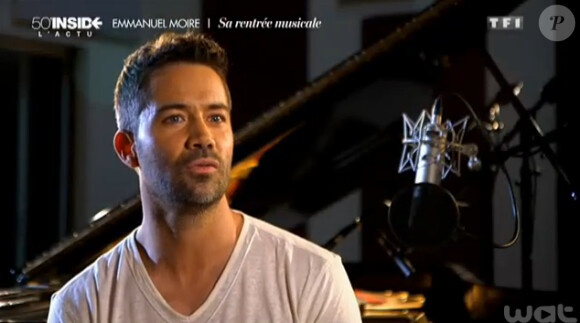 Le chanteur Emmanuel Moire se confie sur la mort de son frère jumeau dans 50 mn inside sur TF1. Août 2015.