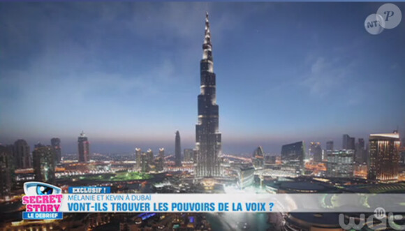 Kevin et Mélanie de Secret Story 9 : leur aventure à Dubai. Photos exclusives dévoilées dans Le Debrief, le 24 aout 2015, sur NT1