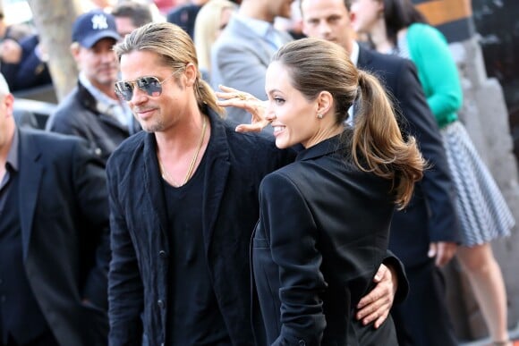 Brad Pitt et Angelina Jolie à l'avant-première du film "World War Z" à Paris le 3 juin 2013