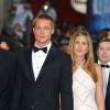 Brad Pitt et Jennifer Aniston lors de la présentation du film Troie à Cannes le 13 mai 2004