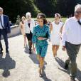 La princesse Marie de Danemark prenait part le 23 août 2015 à la cérémonie de célébration de l'inscription au patrimoine mondial de l'Unesco de la réserve de chasse de Dyrehave et Gribkov, en Zélande du Nord.