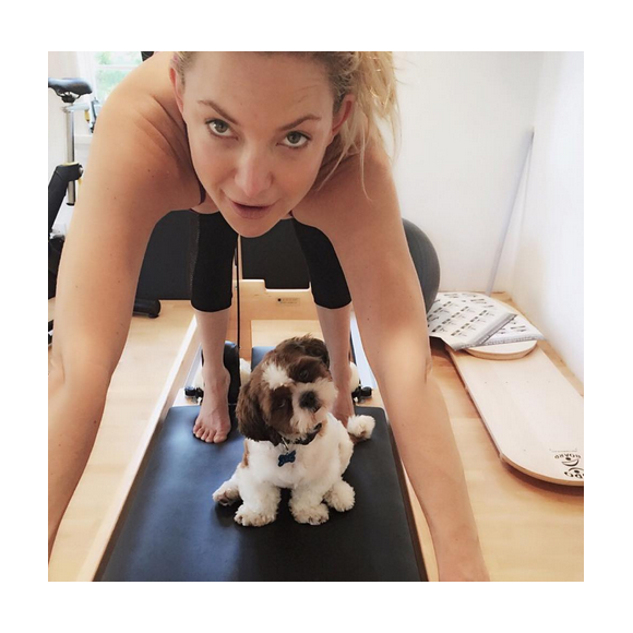 Kate Hudson s'entraîne / photo postée sur le compte Instagram de l'actrice américaine.